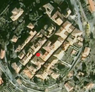 Localizzazione della Cantina Mescolini in una foto satellitare di Montegabbione