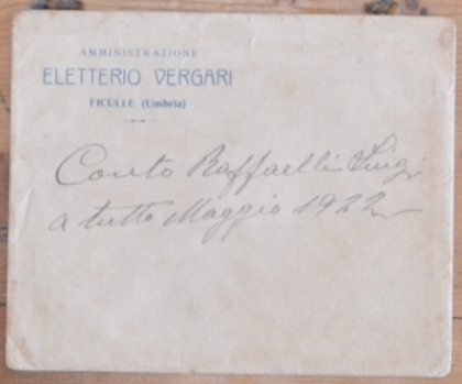 Quattro buste dell'Amministrazione Eletterio Vergari di Ficulle 