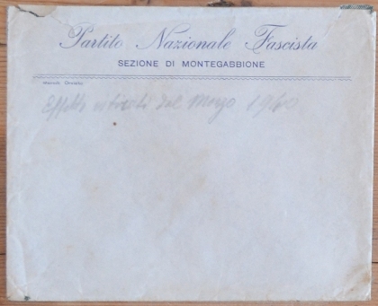 Busta del Partito Nazionale Fascista, Sezione di Montegabbione 