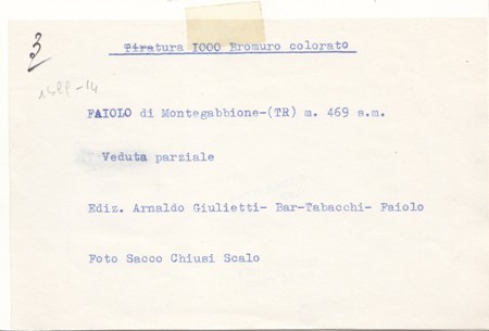 Lastre fotografiche Montegabbione - Faiolo
