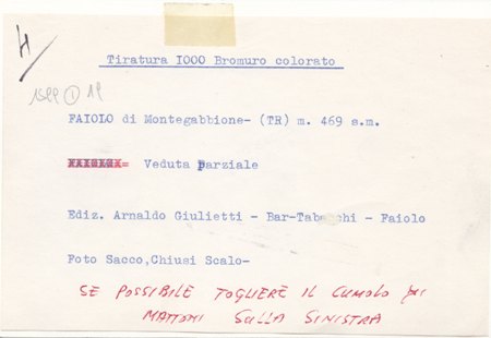Lastre fotografiche Montegabbione - Faiolo